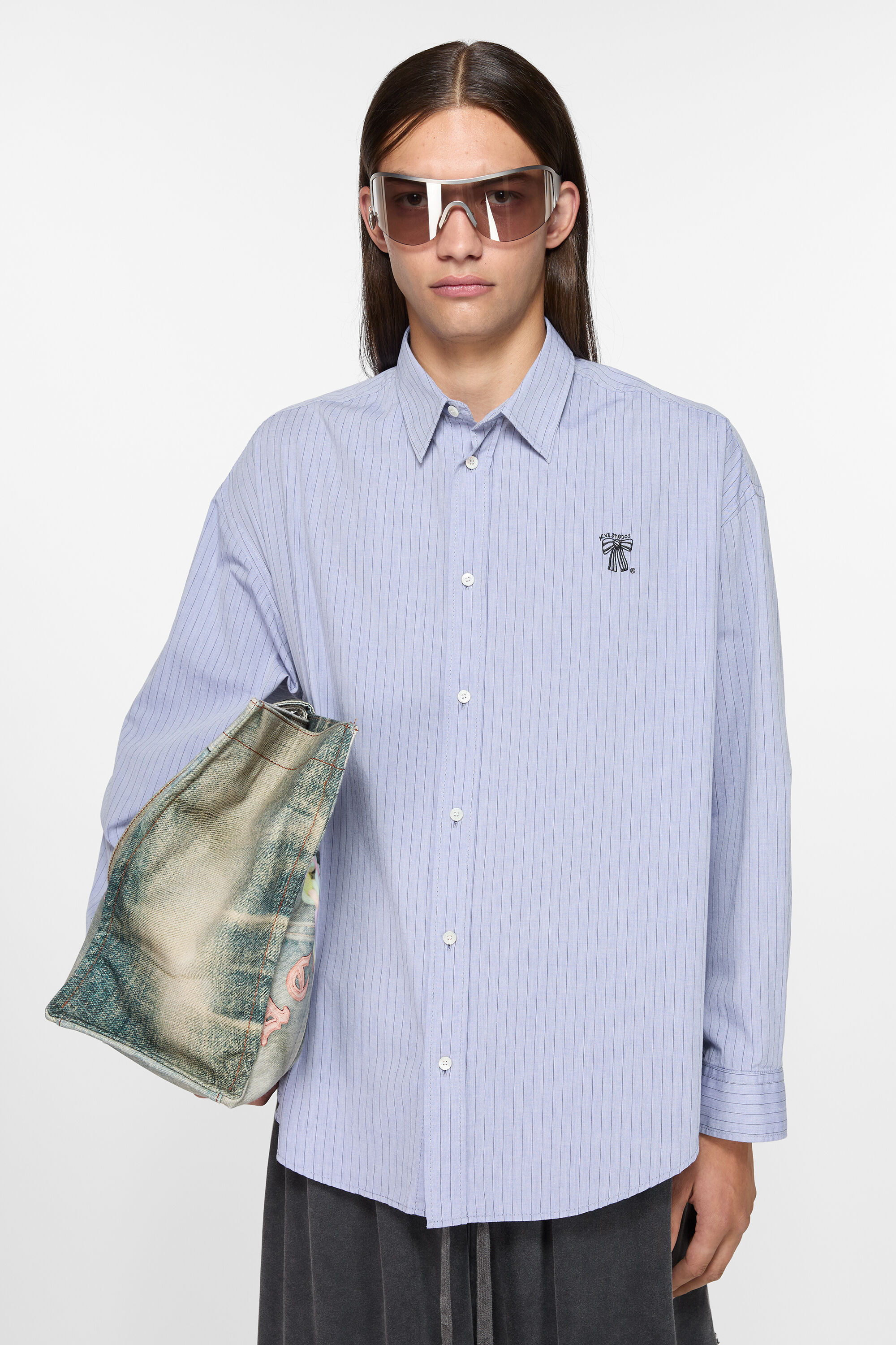 Button-up shirt - Blue/black